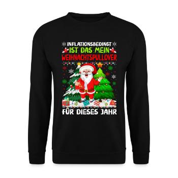 Aufgrund der Preiserhöhung - Ugly Christmas Pulli - Unisex Pullover - Schwarz - Vorne - Alina (178cm) & Michal (187cm)