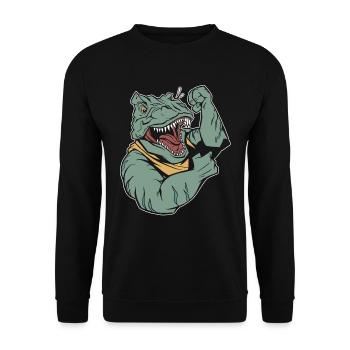 Trex T Rex Dino Cool - Sweat-shirt Unisexe - noir - Devant - Alina (178cm) & Michal (187cm)