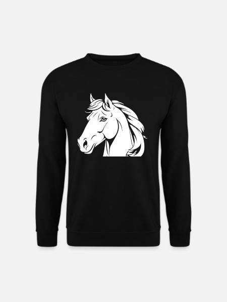 Horse Equestrian Head - Unisex Sweatshirt - black