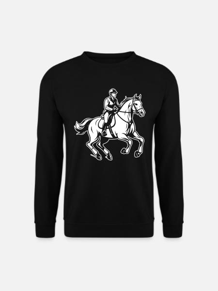 Pferd Reitsport - Unisex Pullover - Schwarz