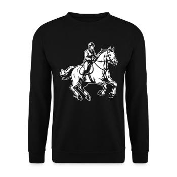 Sports équestres équestres à cheval - Sweat-shirt Unisexe - noir - Devant - Alina (178cm) & Michal (187cm)