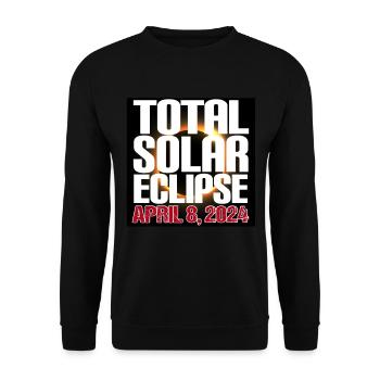 Totale Sonnenfinsternis Usa 8. April 2024 - Unisex Pullover - Schwarz - Vorne - Alina (178cm) & Michal (187cm)