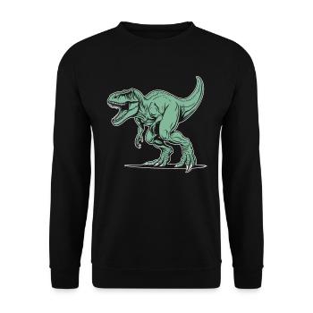 Trex T Rex Dino Grand - Sweat-shirt Unisexe - noir - Devant - Alina (178cm) & Michal (187cm)