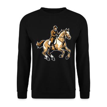 Sports équestres équestres à cheval - Sweat-shirt Unisexe - noir - Devant - Alina (178cm) & Michal (187cm)