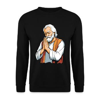 Christ Christentum Beten - Unisex Pullover - Schwarz - Vorne - Alina (178cm) & Michal (187cm)