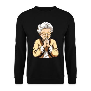 Christ Christentum Beten - Unisex Pullover - Schwarz - Vorne - Alina (178cm) & Michal (187cm)