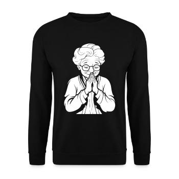 Christ Christentum Beten - Unisex Pullover - Schwarz - Vorne - Alina (178cm) & Michal (187cm)