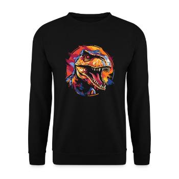Trex T Rex Dino Cool - Sweat-shirt Unisexe - noir - Devant - Alina (178cm) & Michal (187cm)