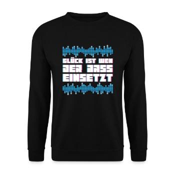 Techno Raver Lustig - Unisex Pullover - Schwarz - Vorne - Alina (178cm) & Michal (187cm)
