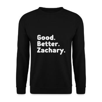 Good better Zachary - Unisex Sweatshirt - black - Front - Alina (178cm) & Michal (187cm)