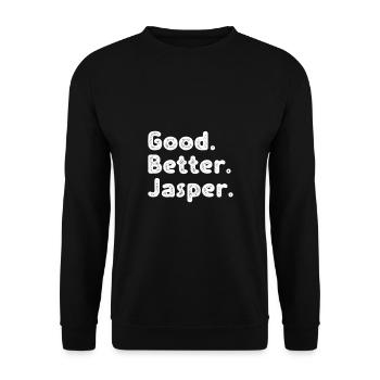 Good better Jasper - Unisex Pullover - Schwarz - Vorne - Alina (178cm) & Michal (187cm)