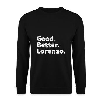 Bon mieux Lorenzo - Sweat-shirt Unisexe - noir - Devant - Alina (178cm) & Michal (187cm)