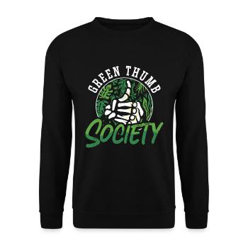 Plantes d’intérieur Green Thumb Society jardinier botanique - Sweat-shirt Unisexe - noir - Devant - Alina (178cm) & Michal (187cm)