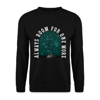 Houseplants Always Room For One More Flower Pot - Unisex Sweatshirt - black - Front - Alina (178cm) & Michal (187cm)