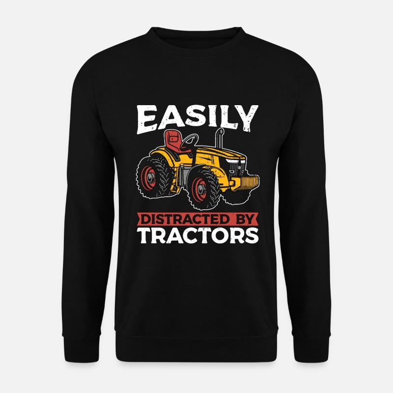 La moissonneuse est facilement distraite par une machine agricole - Sweat-shirt Unisexe - noir