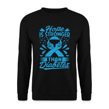 Hope Is Stronger Than Diabetes - Unisex Pullover - Schwarz - Vorne - Alina (178cm) & Michal (187cm)