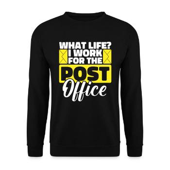Postman Postman Funny - Unisex Sweatshirt - black - Front - Alina (178cm) & Michal (187cm)