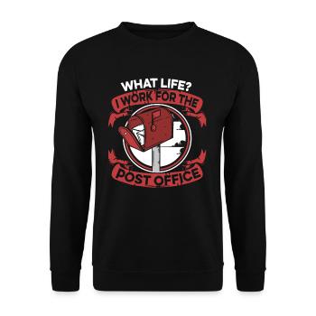 Postman Postman Funny - Unisex Sweatshirt - black - Front - Alina (178cm) & Michal (187cm)