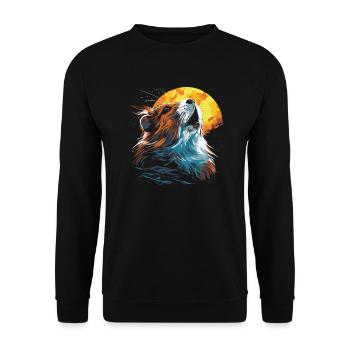 Guinea Pig Guinea Pig Sun - Unisex Sweatshirt - black - Front - Alina (178cm) & Michal (187cm)