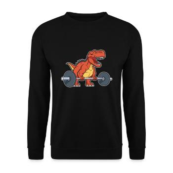 Trex T Rex Dino - Sweat-shirt Unisexe - noir - Devant - Alina (178cm) & Michal (187cm)