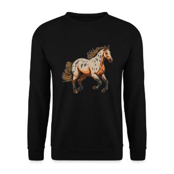 Sports équestres équestres à cheval - Sweat-shirt Unisexe - noir - Devant - Alina (178cm) & Michal (187cm)