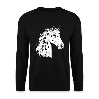 Sports équestres équestres à cheval - Sweat-shirt Unisexe - noir - Devant - Alina (178cm) & Michal (187cm)