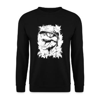 Trex T Rex Dino - Sweat-shirt Unisexe - noir - Devant - Alina (178cm) & Michal (187cm)