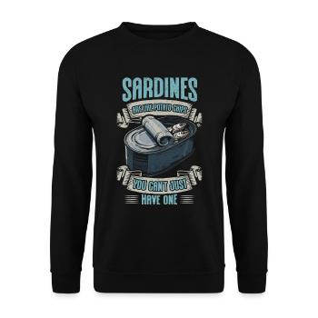 Sardines européenne atlantique Sardine cadeau - Sweat-shirt Unisexe - noir - Devant - Alina (178cm) & Michal (187cm)