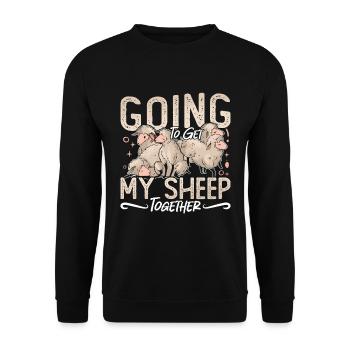 L’élevage de moutons et de chèvres va chercher mon bétail - Sweat-shirt Unisexe - noir - Devant - Alina (178cm) & Michal (187cm)