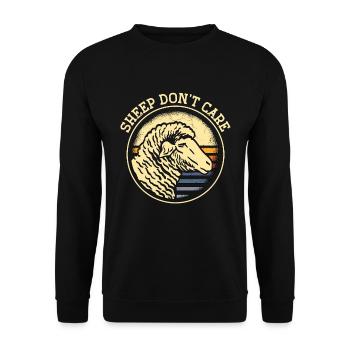 Moutons et chèvres d’élevage Les moutons ne se soucient pas du bétail - Sweat-shirt Unisexe - noir - Devant - Alina (178cm) & Michal (187cm)