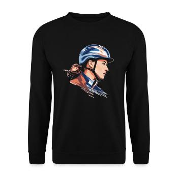 Horses - Unisex Sweatshirt - black - Front - Alina (178cm) & Michal (187cm)