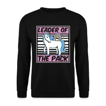 Unicorn Unicorn Funny Weird Humor - Unisex Sweatshirt - black - Front - Alina (178cm) & Michal (187cm)