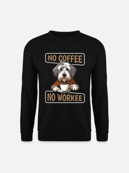 Coffee Cafe Old English Shepherd - Unisex Sweatshirt - black