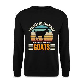 Élevage de chèvres J’ai googlé mes symptômes Animaux de ferme - Sweat-shirt Unisexe - noir - Devant - Alina (178cm) & Michal (187cm)