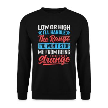 T1d Diabetes - I Handle The Range - Unisex Pullover - Schwarz - Vorne - Alina (178cm) & Michal (187cm)