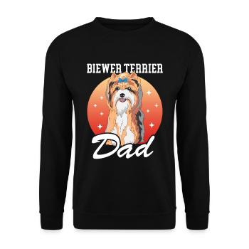 Biewer Terrier Dad Dog Owner Gift - Unisex Sweatshirt - black - Front - Alina (178cm) & Michal (187cm)
