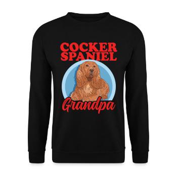 Cocker Spaniel grand-père chiens Cocker Spaniel cadeau - Sweat-shirt Unisexe - noir - Devant - Alina (178cm) & Michal (187cm)