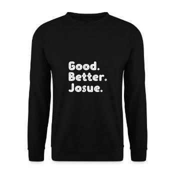 Bon mieux Josué - Sweat-shirt Unisexe - noir - Devant - Alina (178cm) & Michal (187cm)