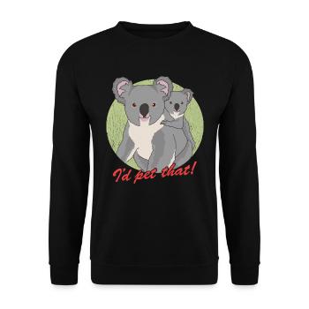 Koala Koalas Koala Bear Koala Bear Gift - Unisex Sweatshirt - black - Front - Alina (178cm) & Michal (187cm)