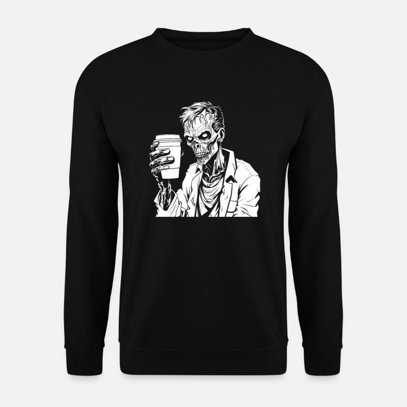 Café Café Halloween Zombie Main - Sweat-shirt Unisexe - noir