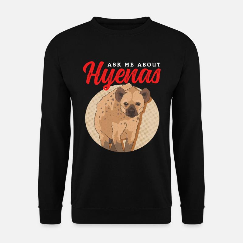 Hyäne Hyänen Tüpfelhyäne Geschenk - Unisex Pullover - Schwarz