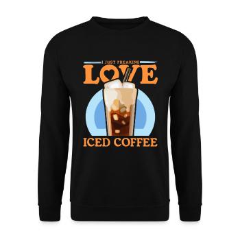 Iced Coffee Iced Coffee Coffee Lover Gift - Unisex Sweatshirt - black - Front - Alina (178cm) & Michal (187cm)