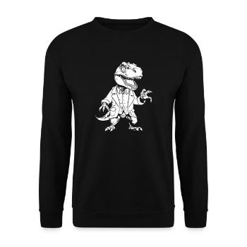 Trex T Rex Dino Cool - Sweat-shirt Unisexe - noir - Devant - Alina (178cm) & Michal (187cm)