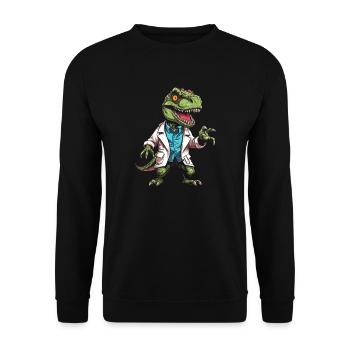 Trex T Rex Dino Cool - Sweat-shirt Unisexe - noir - Devant - Alina (178cm) & Michal (187cm)