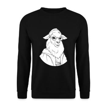 Lama chrétien chrétien - Sweat-shirt Unisexe - noir - Devant - Alina (178cm) & Michal (187cm)