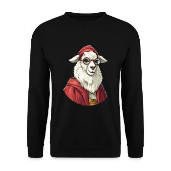 Lama chrétien chrétien - Sweat-shirt Unisexe - noir - Devant - Alina (178cm) & Michal (187cm)