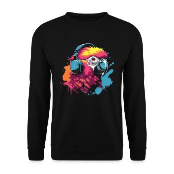 Perroquet - Sweat-shirt Unisexe - noir - Devant - Alina (178cm) & Michal (187cm)