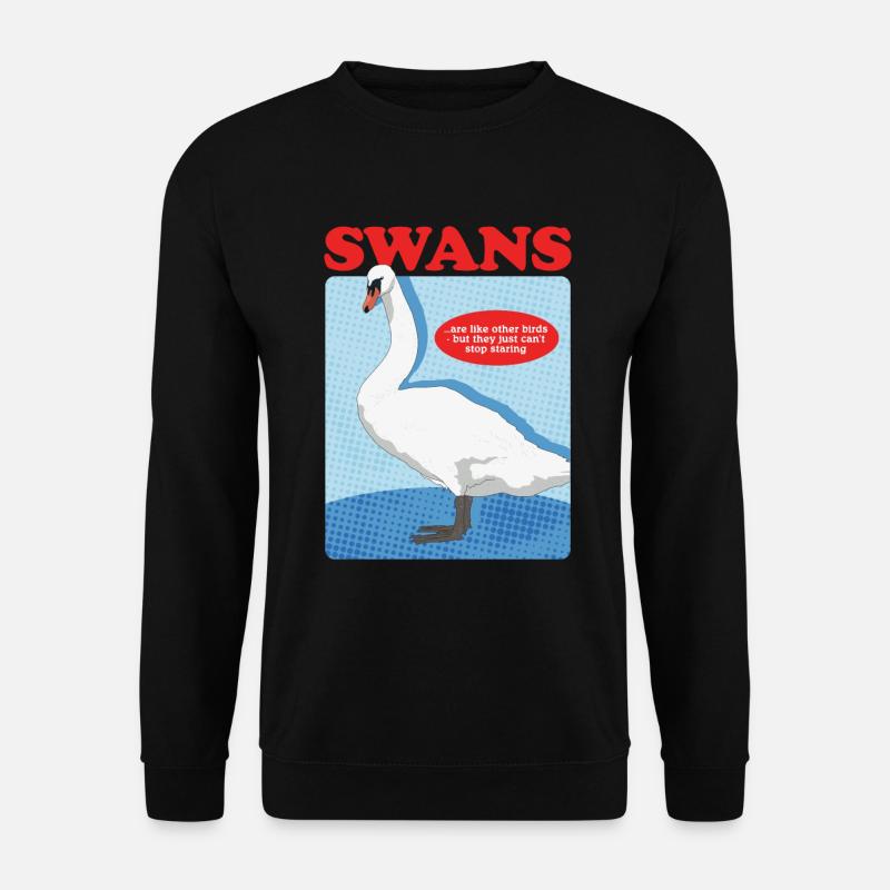 Schwan Schwanenliebhaber Vogel Schwäne Geschenk - Unisex Pullover - Schwarz