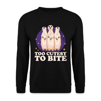 Suricate Cool | Drôle de suricate cadeau - Sweat-shirt Unisexe - noir - Devant - Alina (178cm) & Michal (187cm)