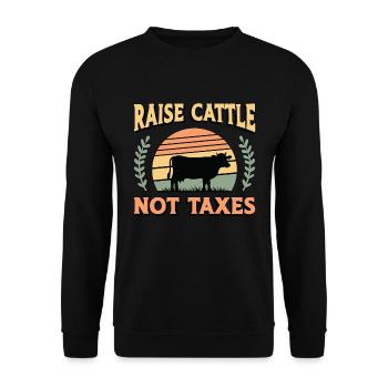 Livestock Breeder Raise Cattle Not Taxes Farmers - Unisex Sweatshirt - black - Front - Alina (178cm) & Michal (187cm)